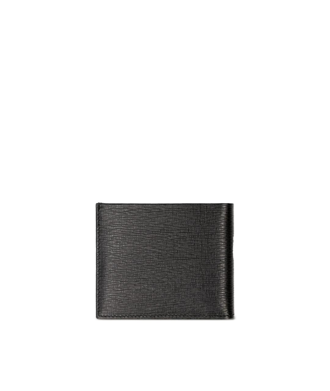 FERRAGAMO Черный кожаный кошелек, фото 3