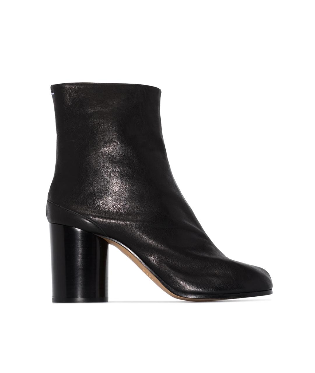 MAISON MARGIELA Черные кожаные ботильоны, фото 1