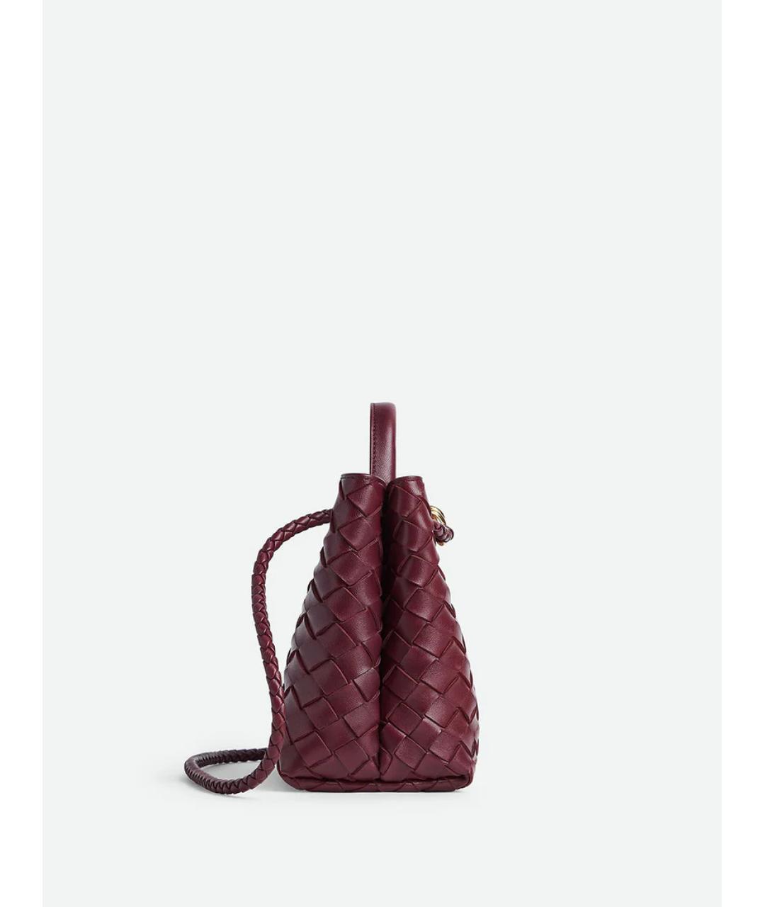 BOTTEGA VENETA Бордовая кожаная сумка тоут, фото 3