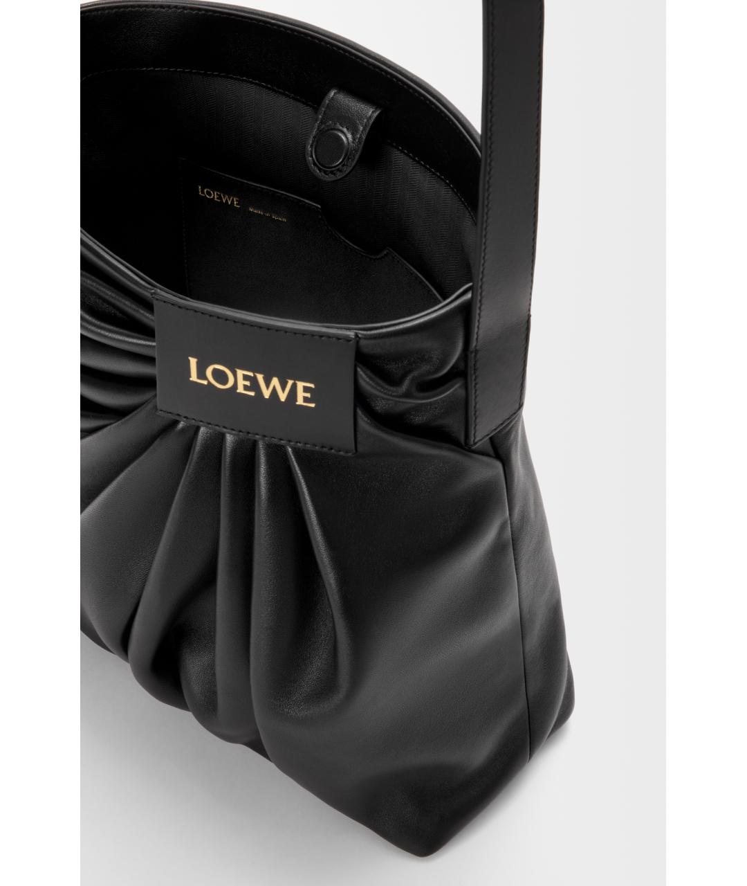 LOEWE Черная кожаная сумка через плечо, фото 3