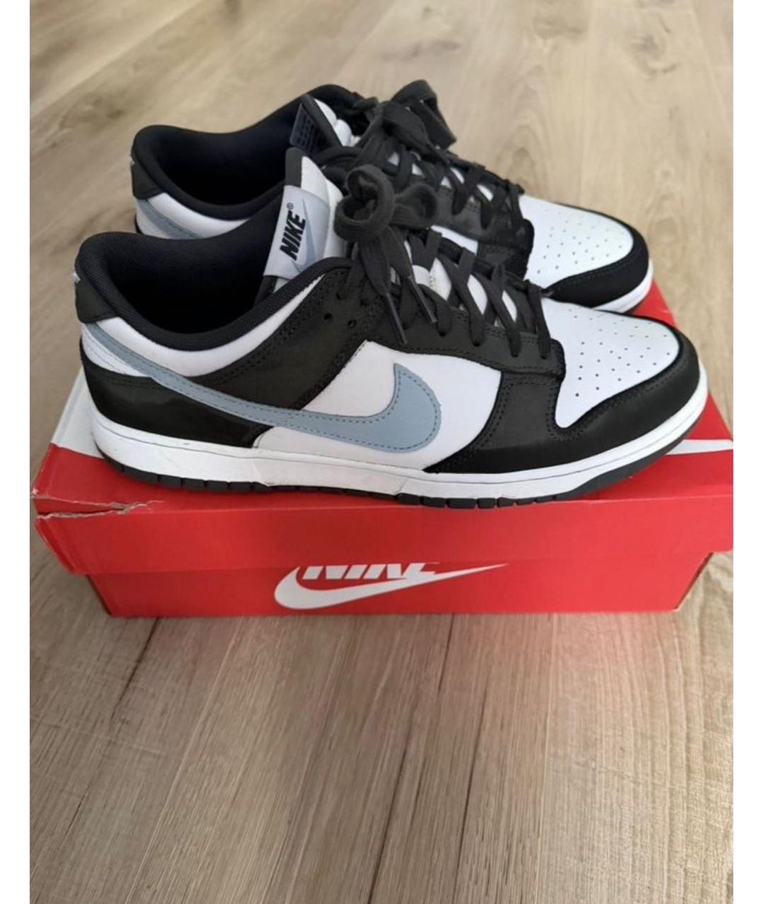 NIKE Хаки кожаные низкие кроссовки / кеды, фото 5