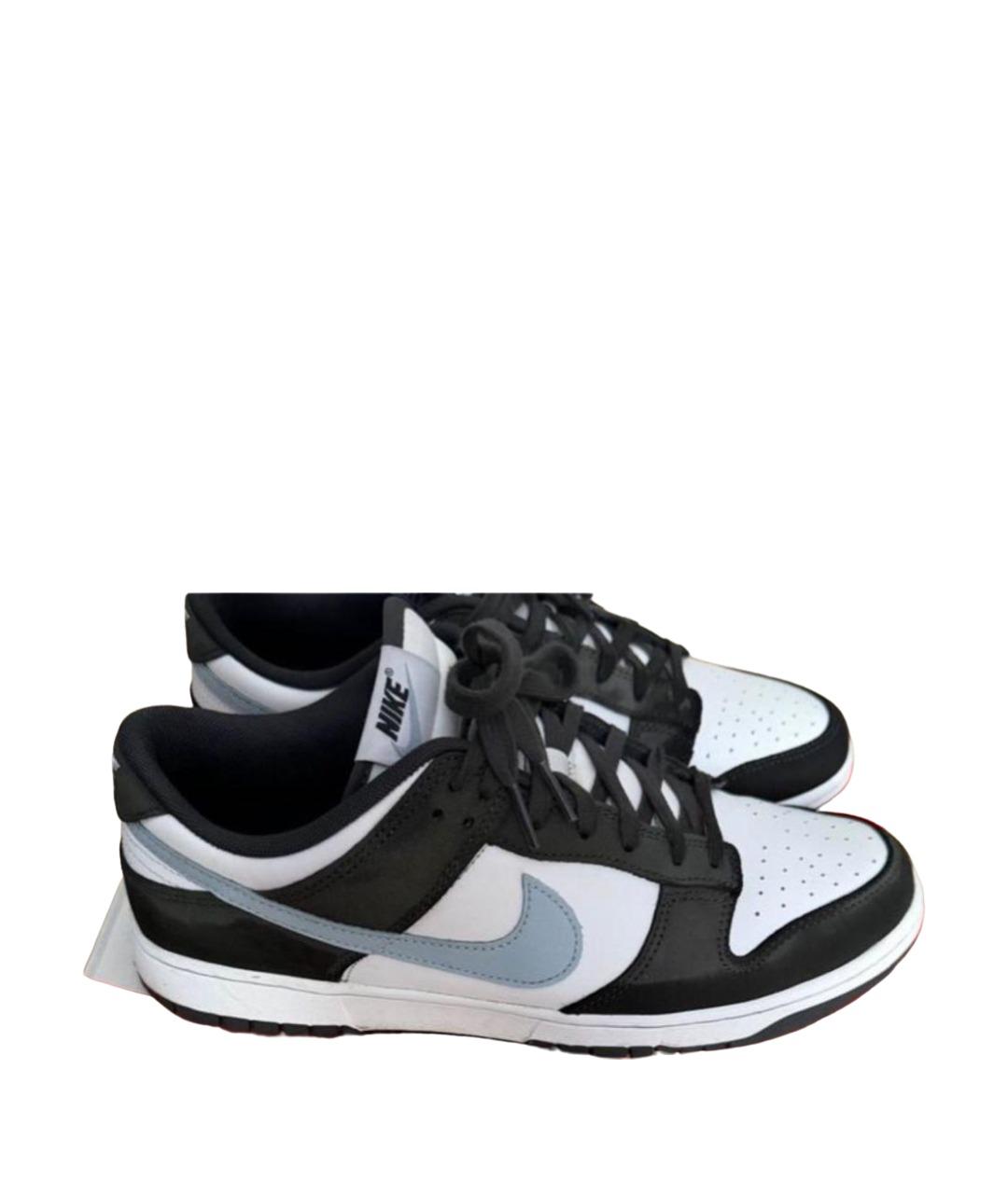 NIKE Хаки кожаные низкие кроссовки / кеды, фото 1