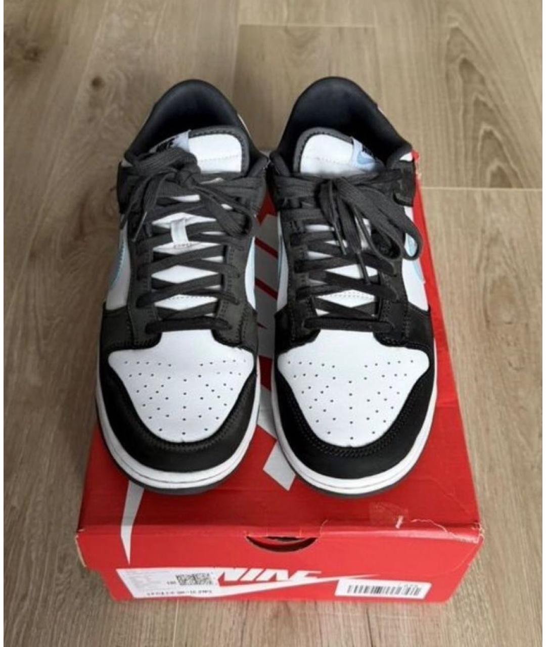 NIKE Хаки кожаные низкие кроссовки / кеды, фото 2