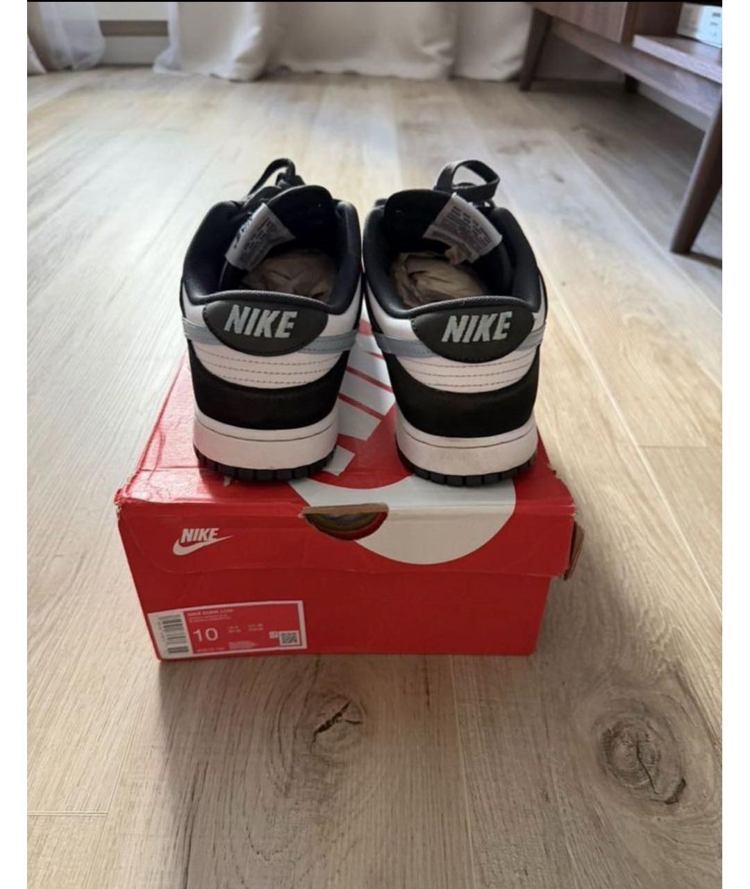 NIKE Хаки кожаные низкие кроссовки / кеды, фото 4
