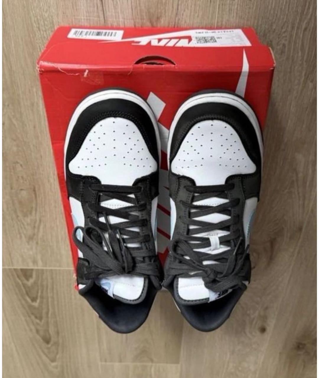 NIKE Хаки кожаные низкие кроссовки / кеды, фото 3