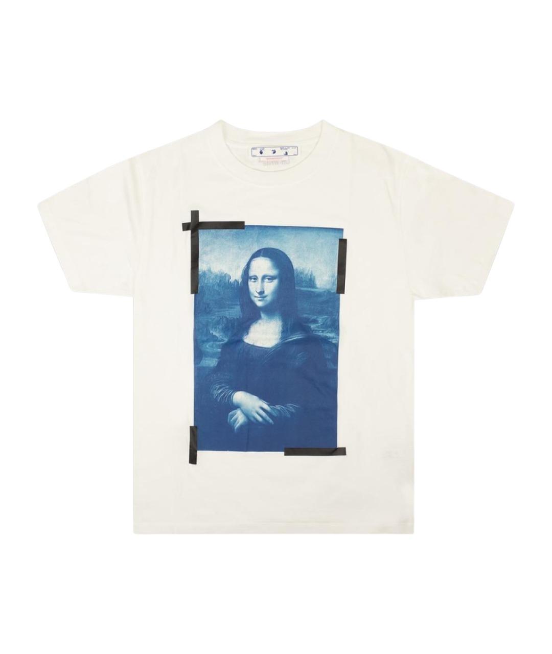 OFF-WHITE Белая хлопковая футболка, фото 1