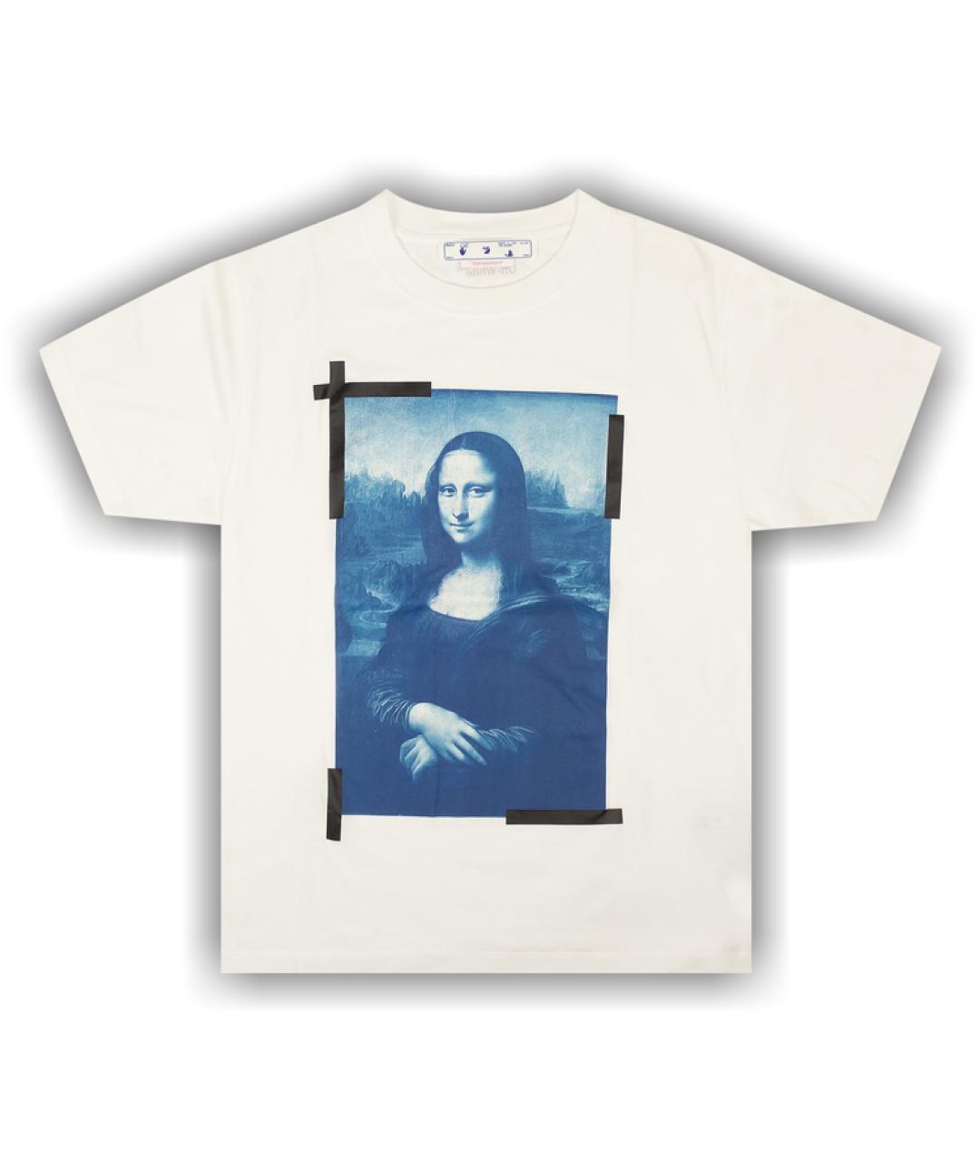 OFF-WHITE Белая хлопковая футболка, фото 7