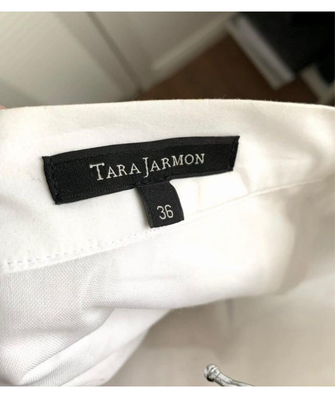Tara Jarmon Белая хлопковая юбка миди, фото 3