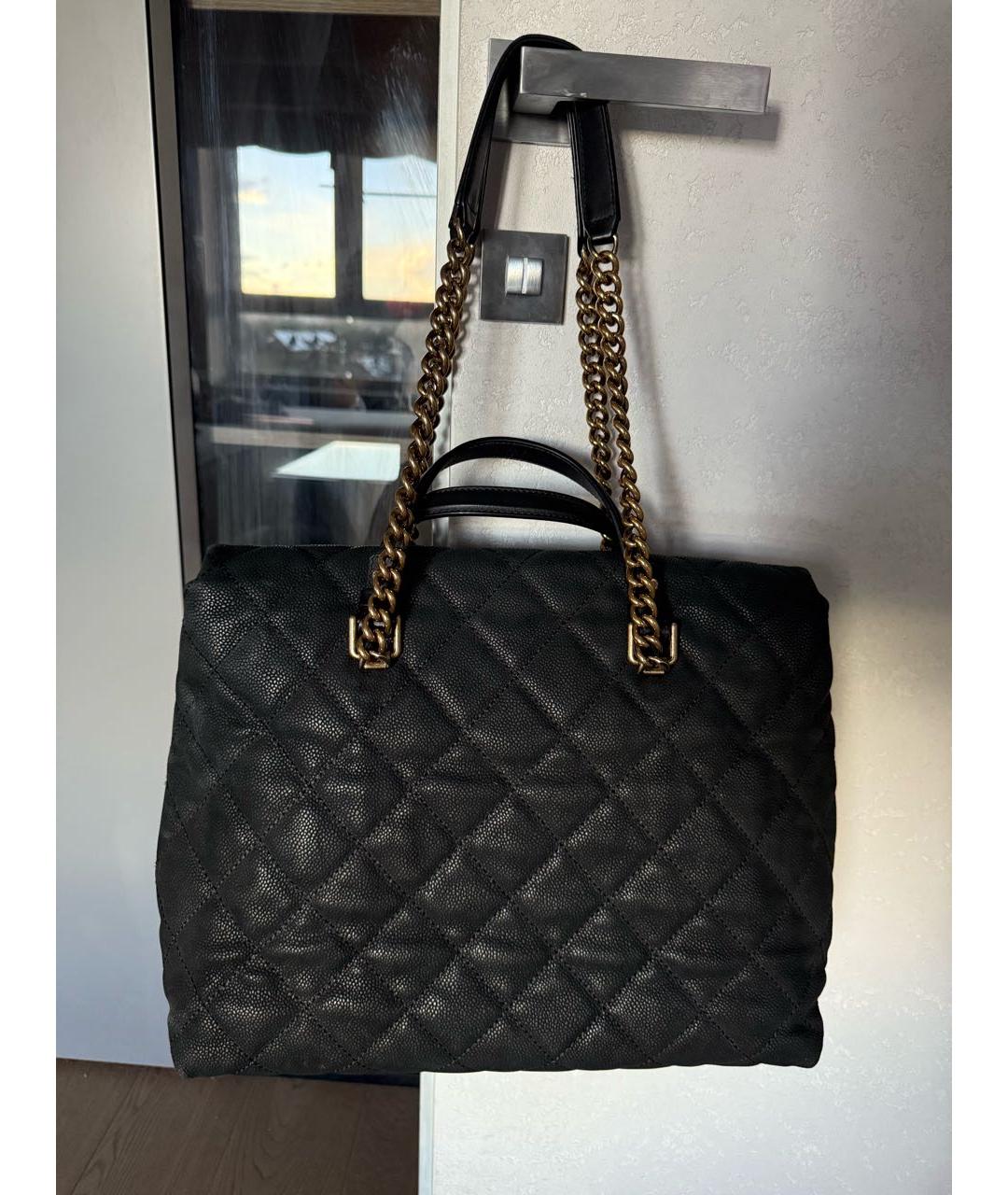 CHANEL Черная кожаная сумка через плечо, фото 3