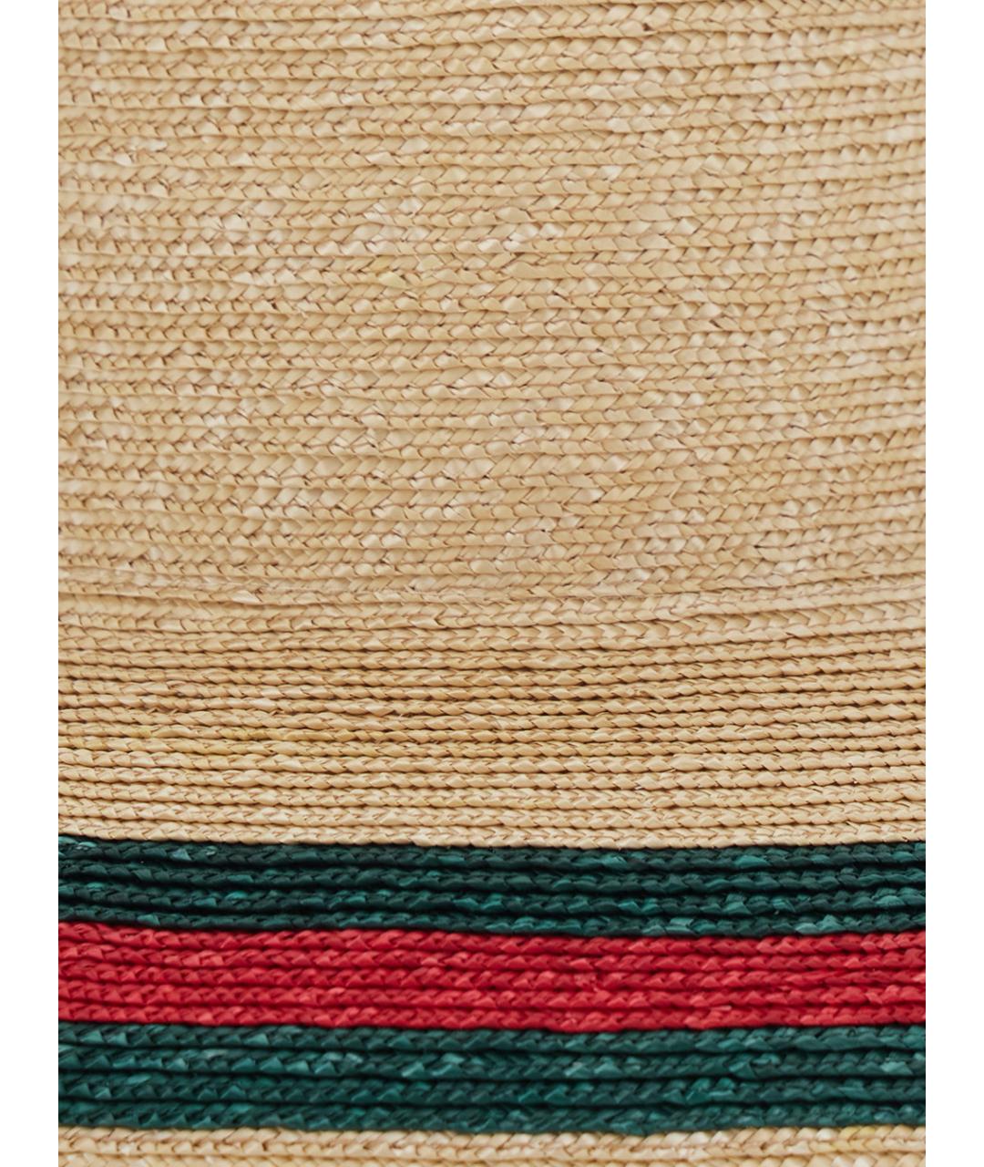 GUCCI Бежевая соломенная шляпа, фото 3