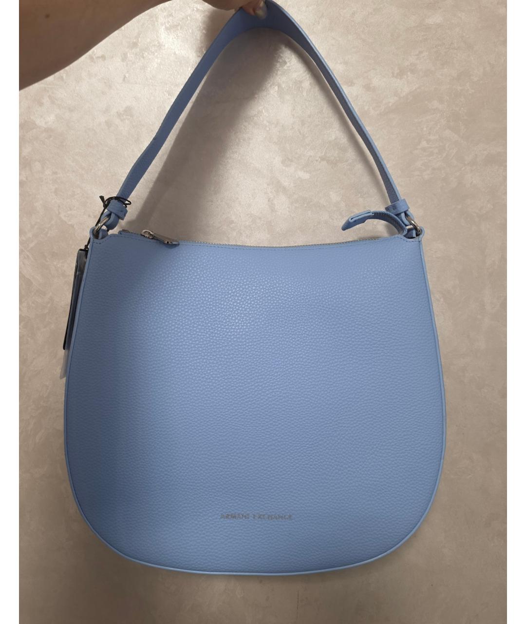 ARMANI EXCHANGE Голубая сумка с короткими ручками из искусственной кожи, фото 9