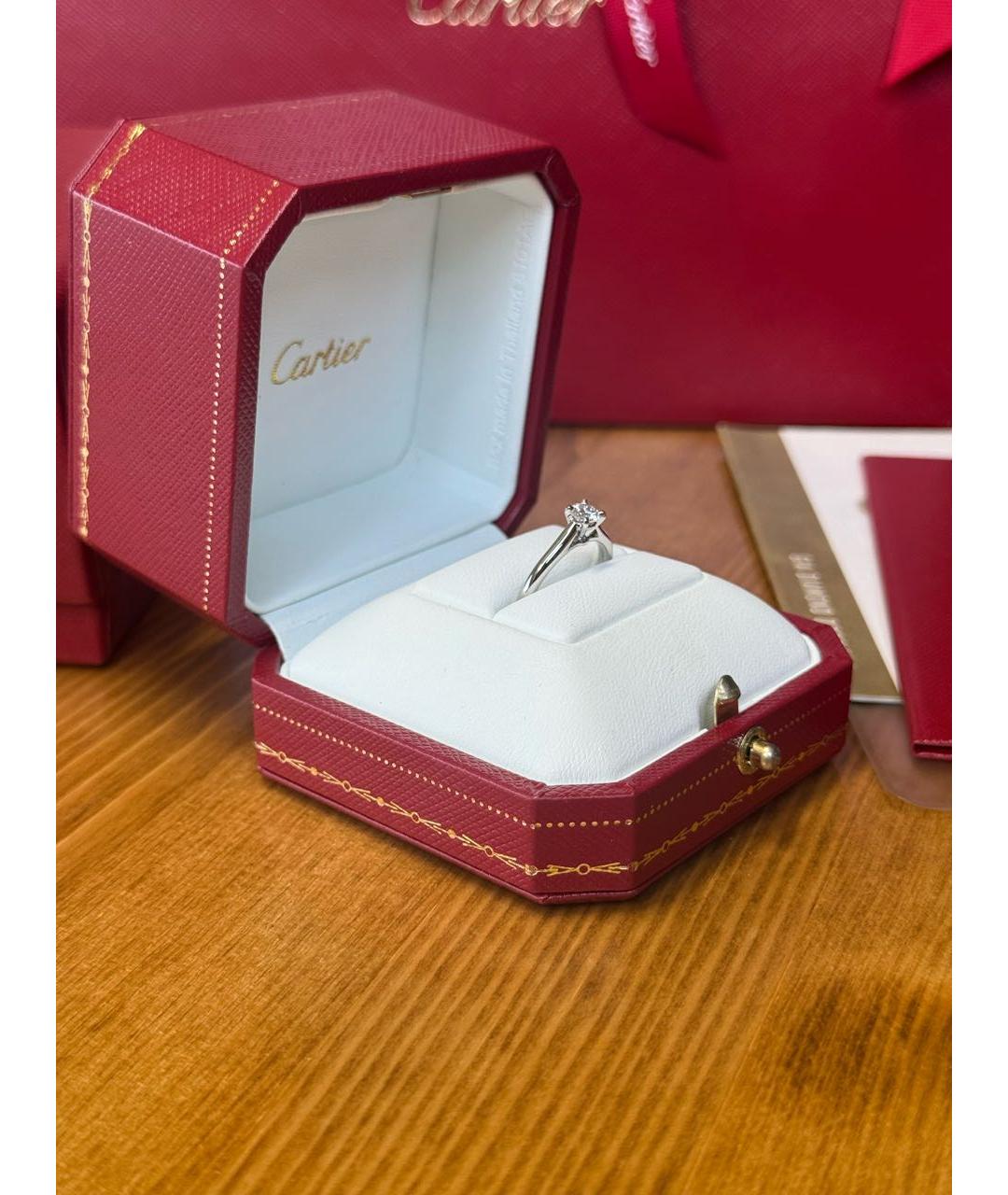 CARTIER Серебряное платиновое кольцо, фото 4