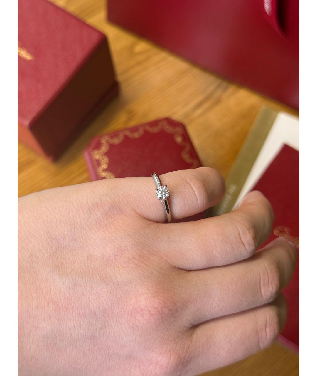 CARTIER Серебряное платиновое кольцо, фото 5