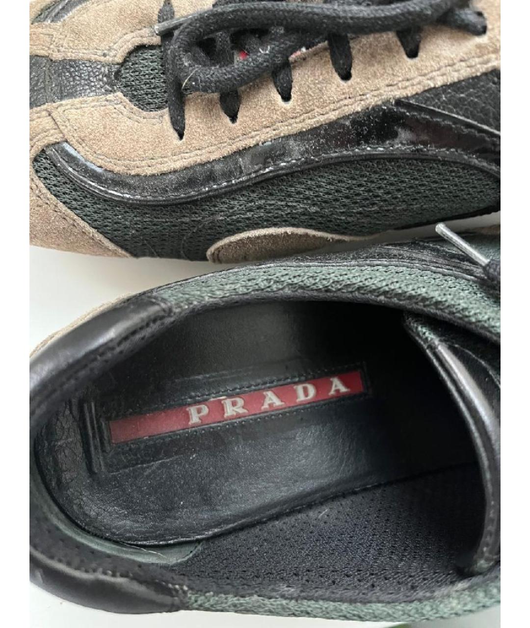 PRADA Черные кроссовки, фото 5