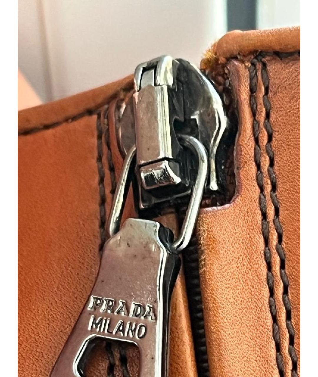 PRADA Коричневые кожаные ботильоны, фото 5