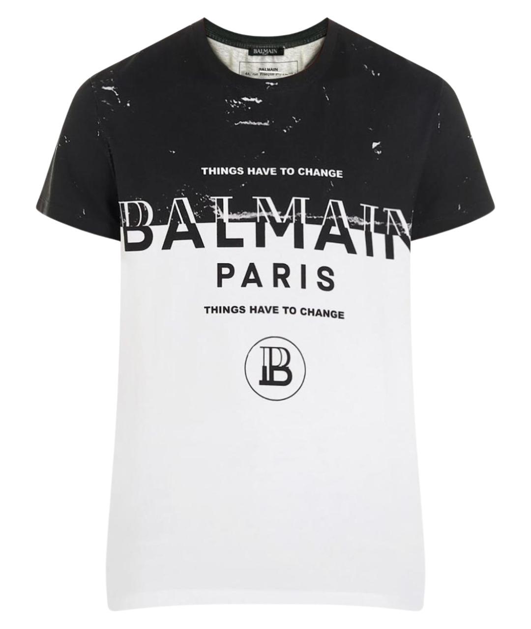 BALMAIN Белая хлопковая футболка, фото 1