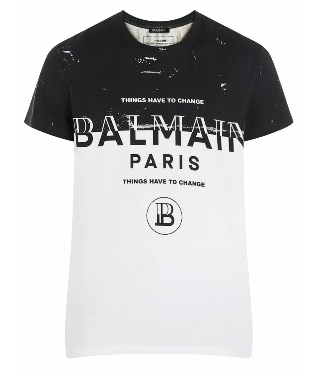 BALMAIN Белая хлопковая футболка, фото 5