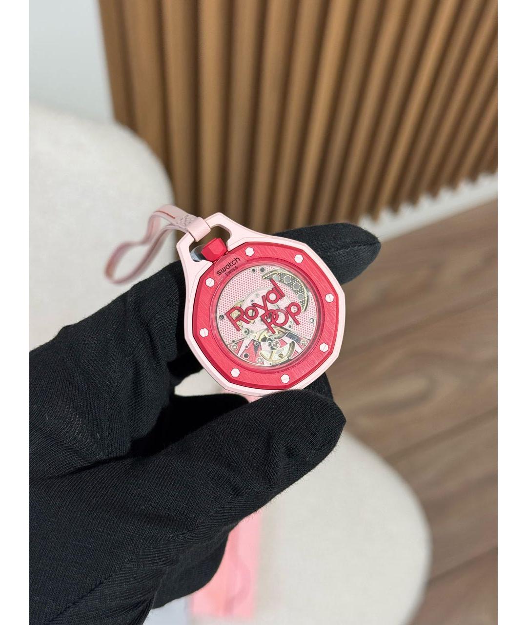 Swatch Розовые часы, фото 3