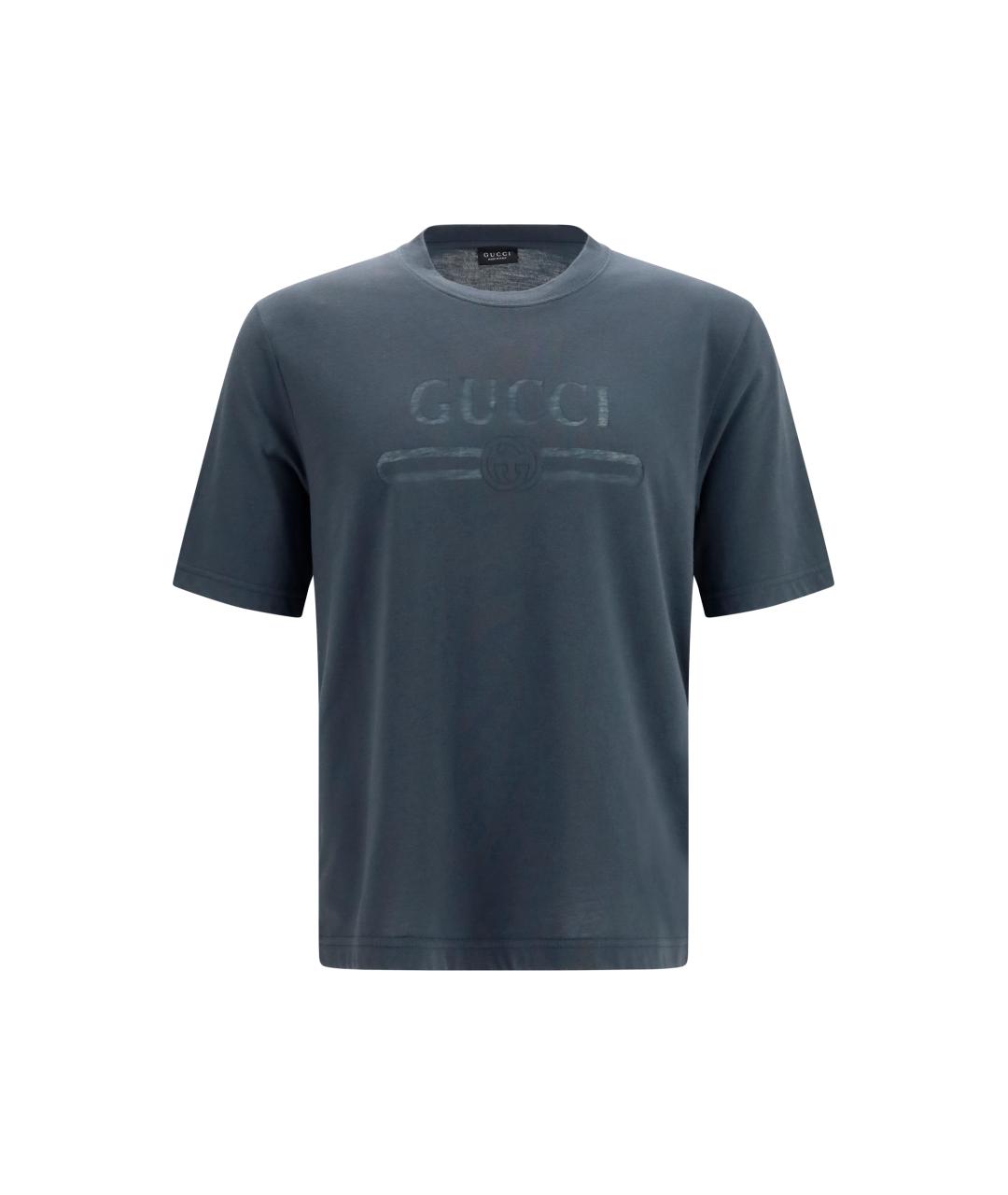 GUCCI Серая хлопковая футболка, фото 1