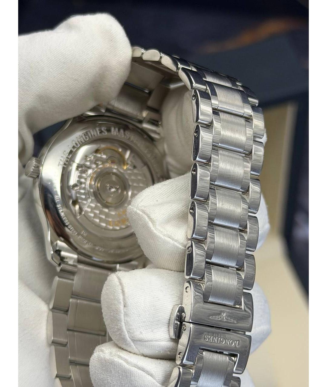 LONGINES Черные стальные часы, фото 4
