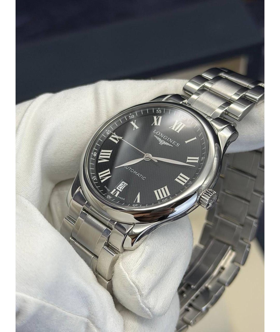 LONGINES Черные стальные часы, фото 7