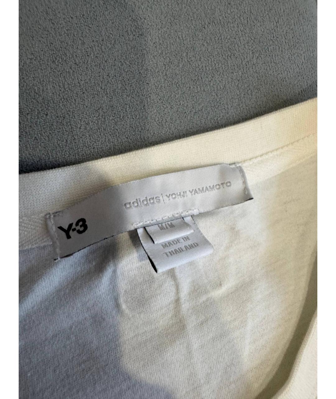Y-3 Белая хлопковая футболка, фото 3