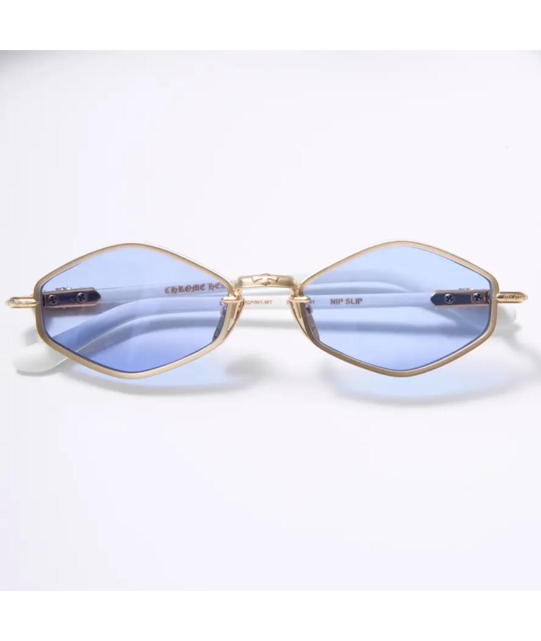CHROME HEARTS Белые металлические солнцезащитные очки, фото 8