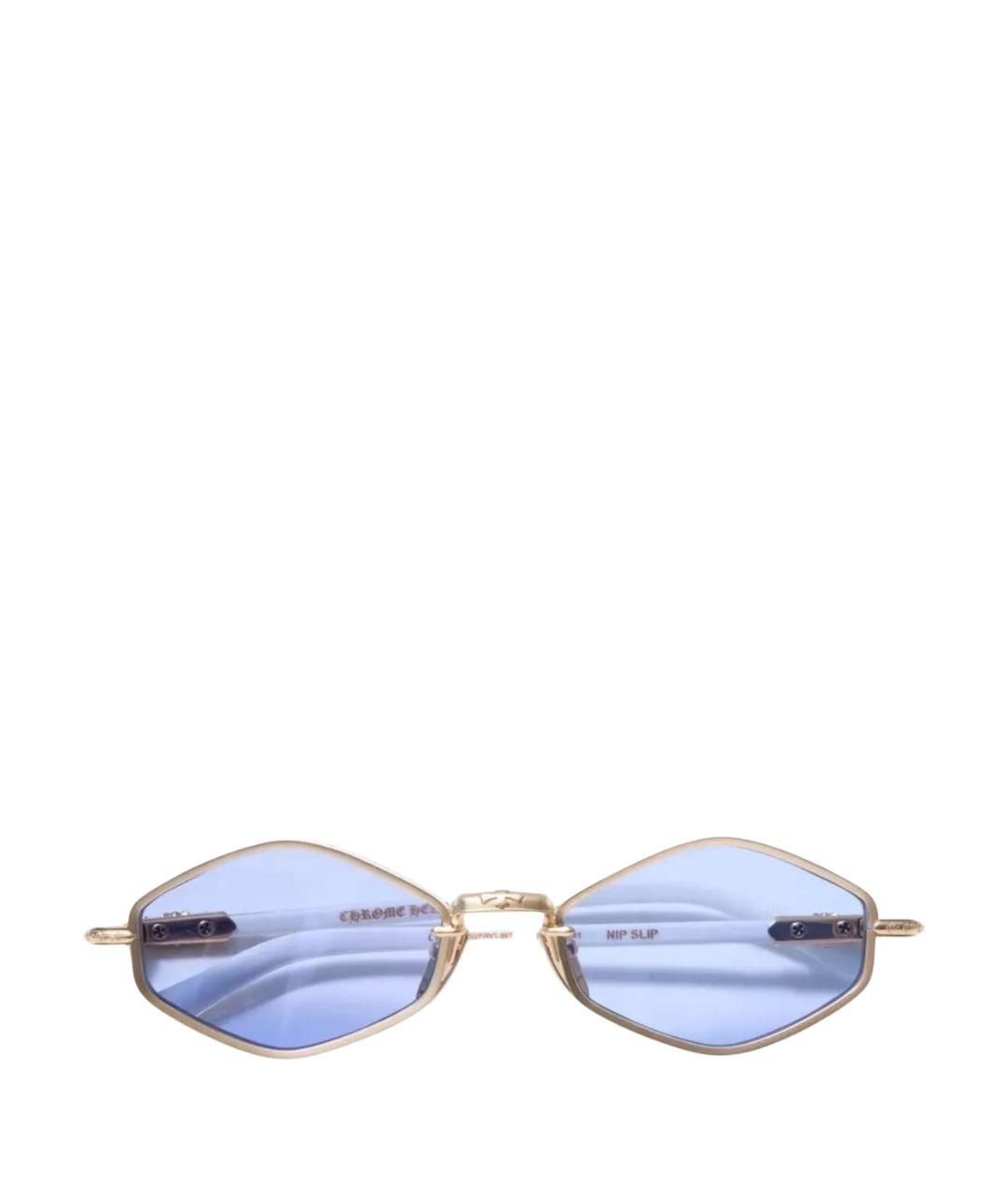 CHROME HEARTS Белые металлические солнцезащитные очки, фото 1