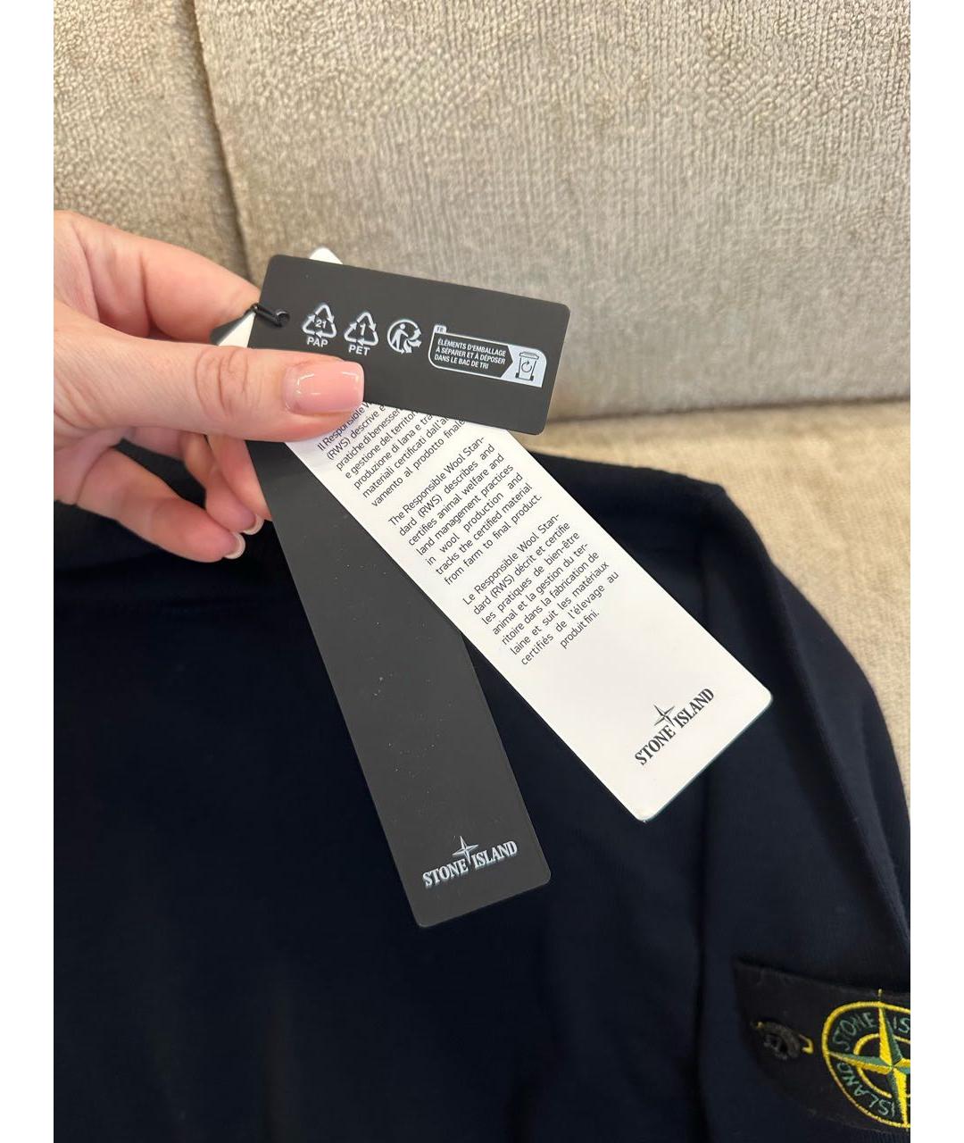 STONE ISLAND Черная водолазка, фото 5