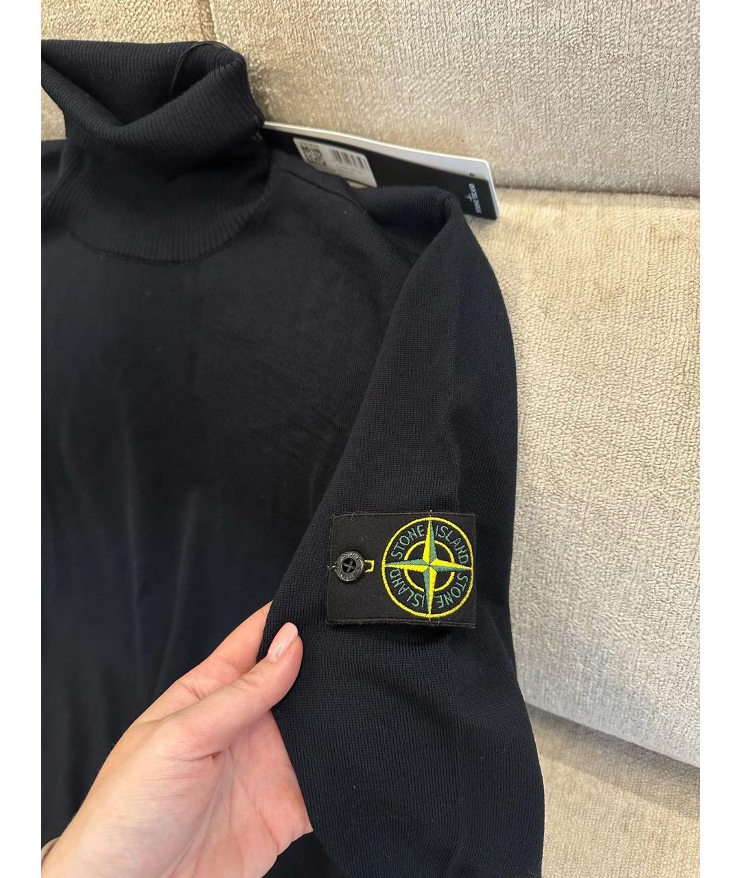 STONE ISLAND Черная водолазка, фото 3