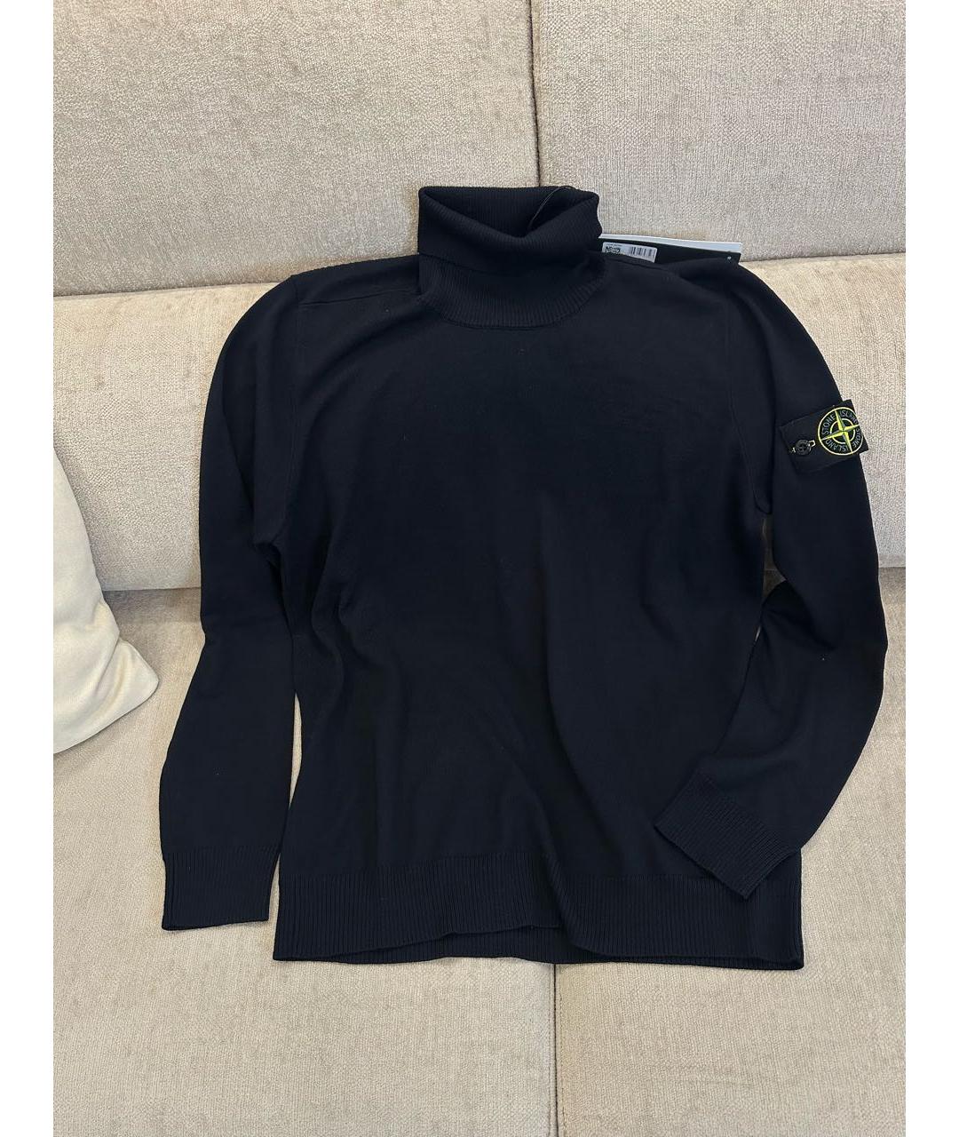 STONE ISLAND Черная водолазка, фото 2