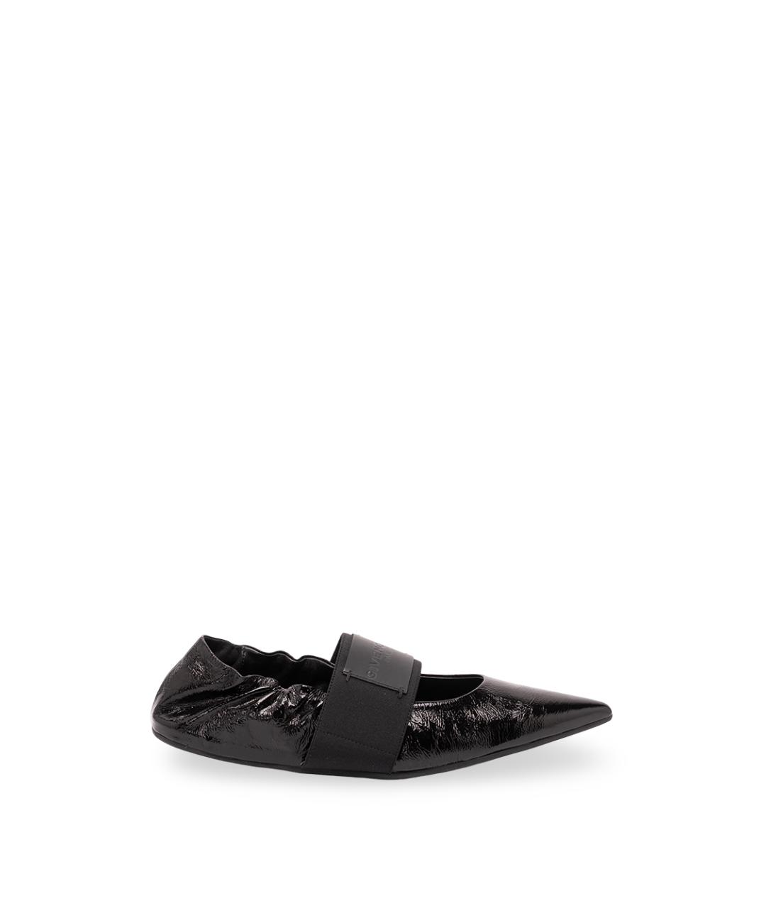 GIVENCHY Черные кожаные балетки, фото 1