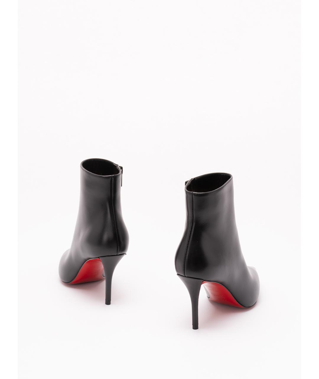 CHRISTIAN LOUBOUTIN Черные кожаные ботильоны, фото 3
