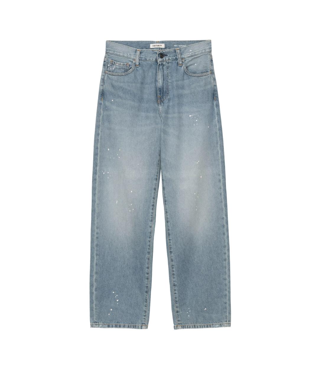 CARHARTT WIP Голубые хлопковые прямые джинсы, фото 1