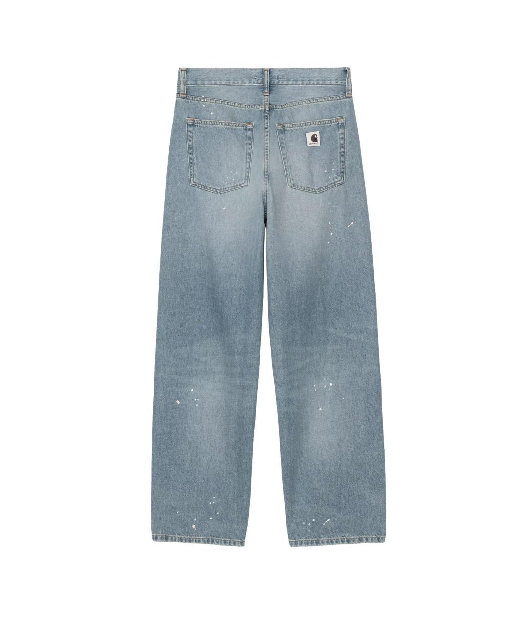 CARHARTT WIP Голубые хлопковые прямые джинсы, фото 2