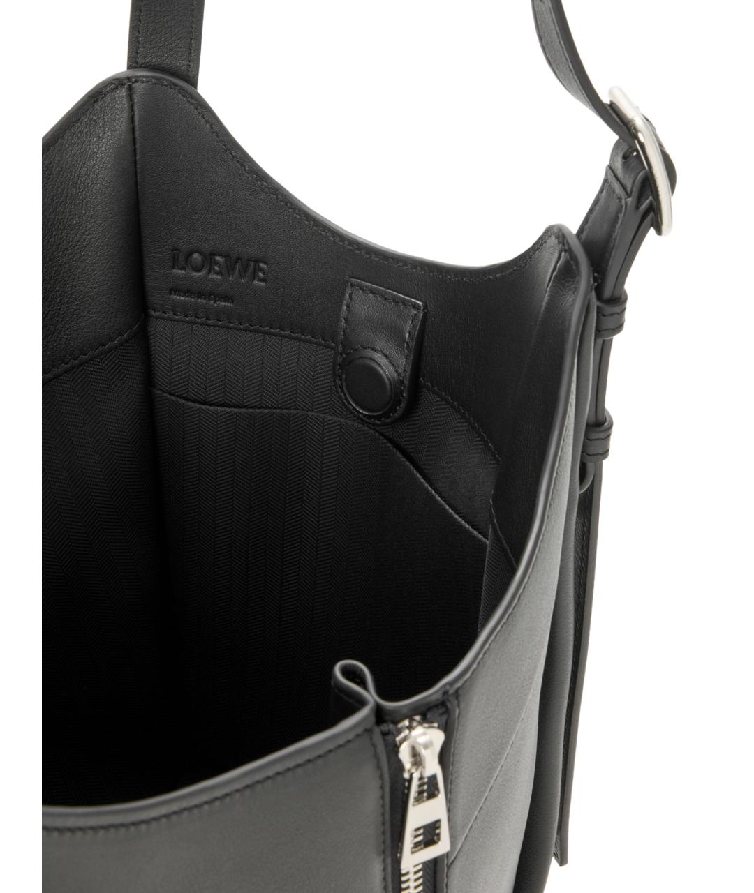 LOEWE Черная кожаная сумка тоут, фото 4