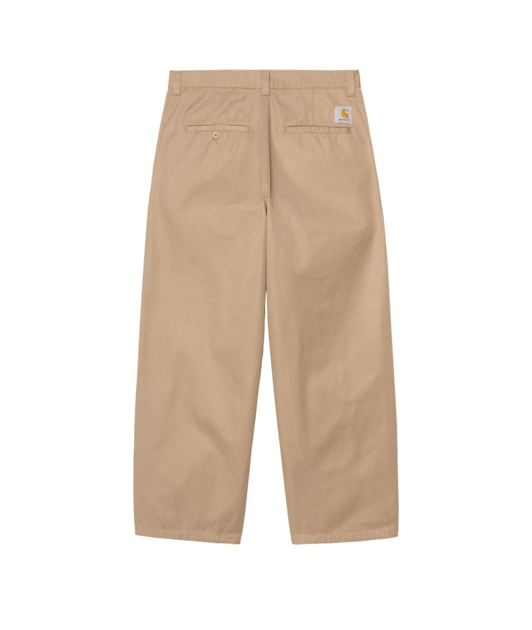 CARHARTT WIP Бежевые хлопковые повседневные брюки, фото 2