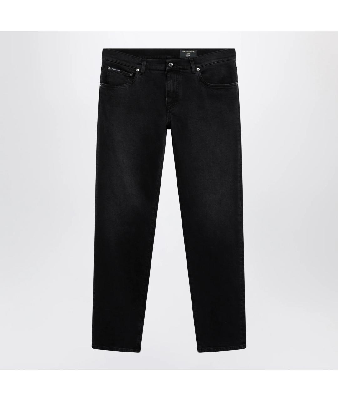 DOLCE&GABBANA Черные хлопко-эластановые джинсы, фото 3