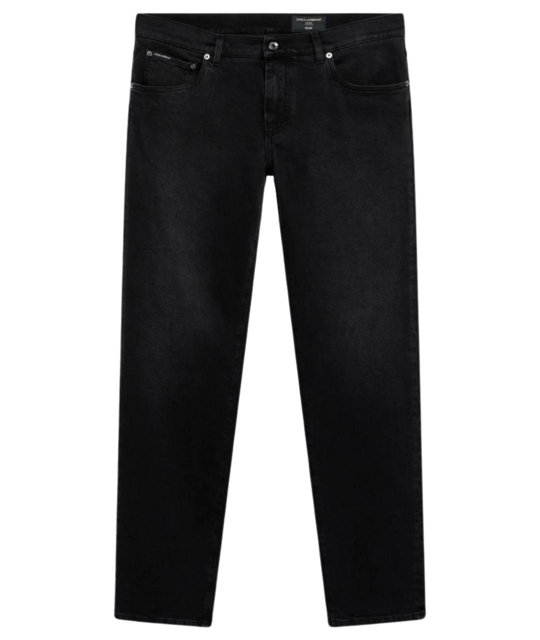 DOLCE&GABBANA Черные хлопко-эластановые джинсы, фото 1