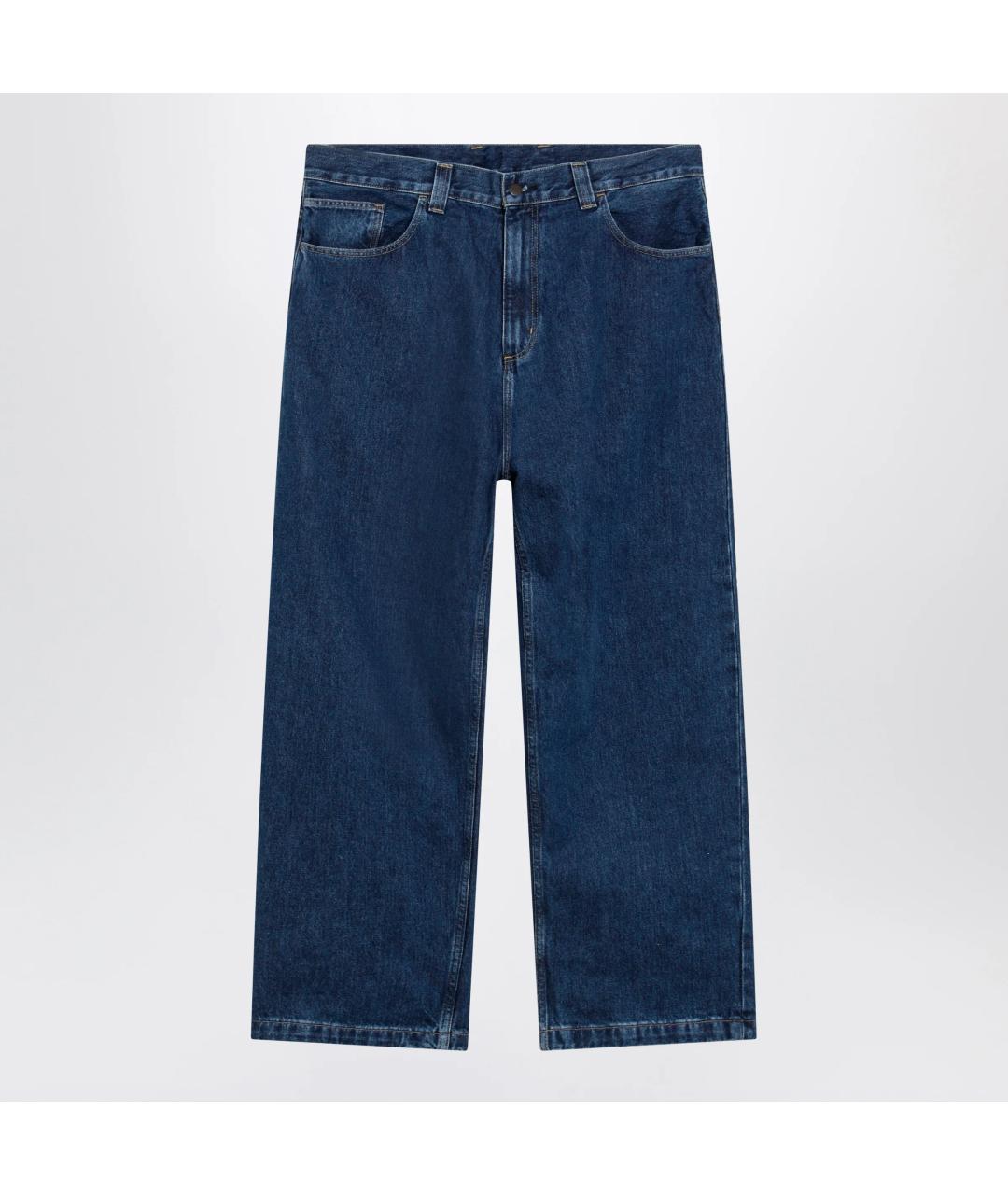 CARHARTT WIP Синие хлопковые прямые джинсы, фото 3