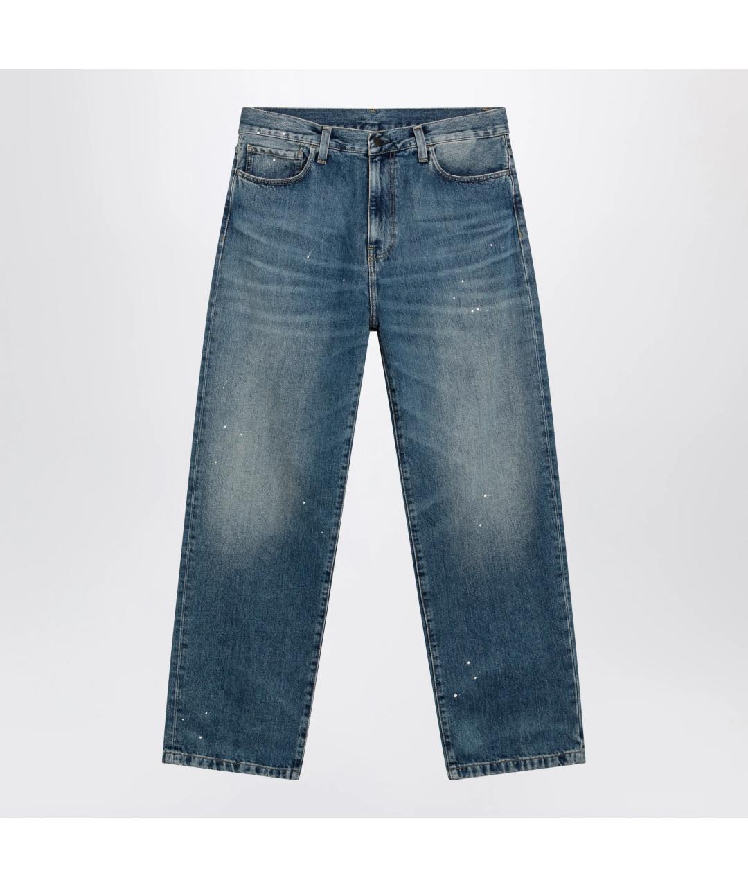 CARHARTT WIP Синие хлопковые прямые джинсы, фото 3