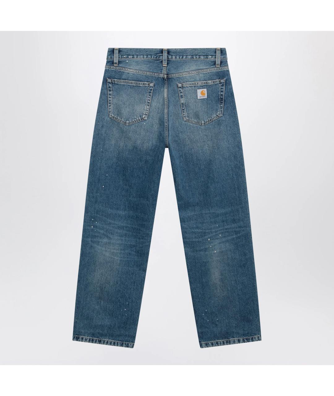 CARHARTT WIP Синие хлопковые прямые джинсы, фото 2