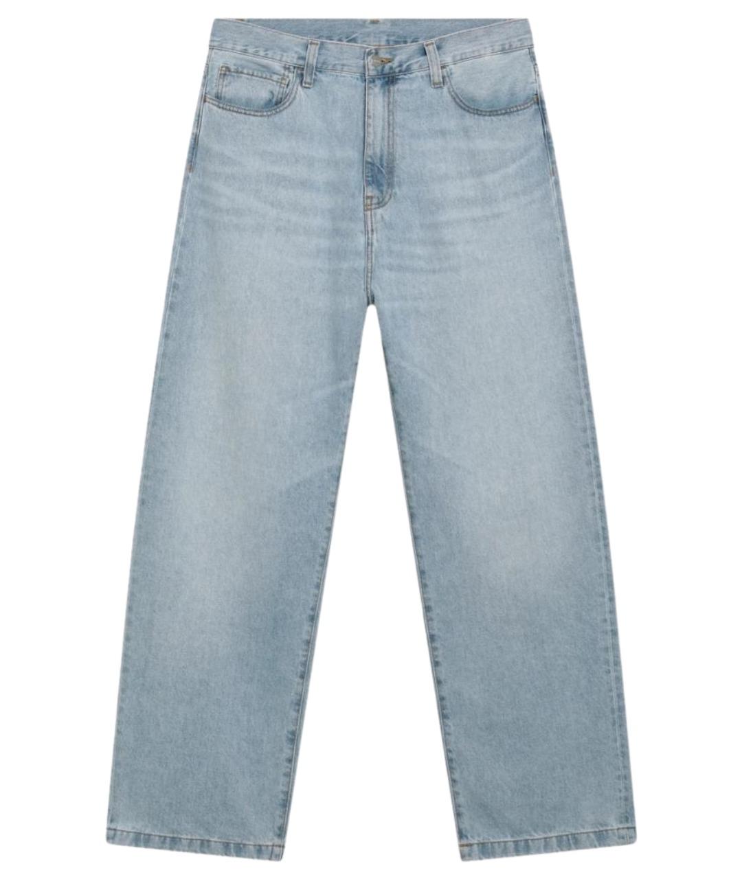 CARHARTT WIP Голубые хлопковые прямые джинсы, фото 1
