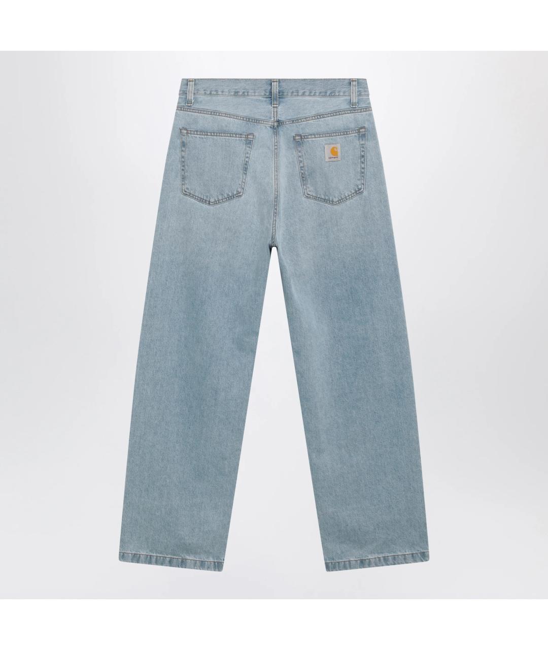 CARHARTT WIP Голубые хлопковые прямые джинсы, фото 2