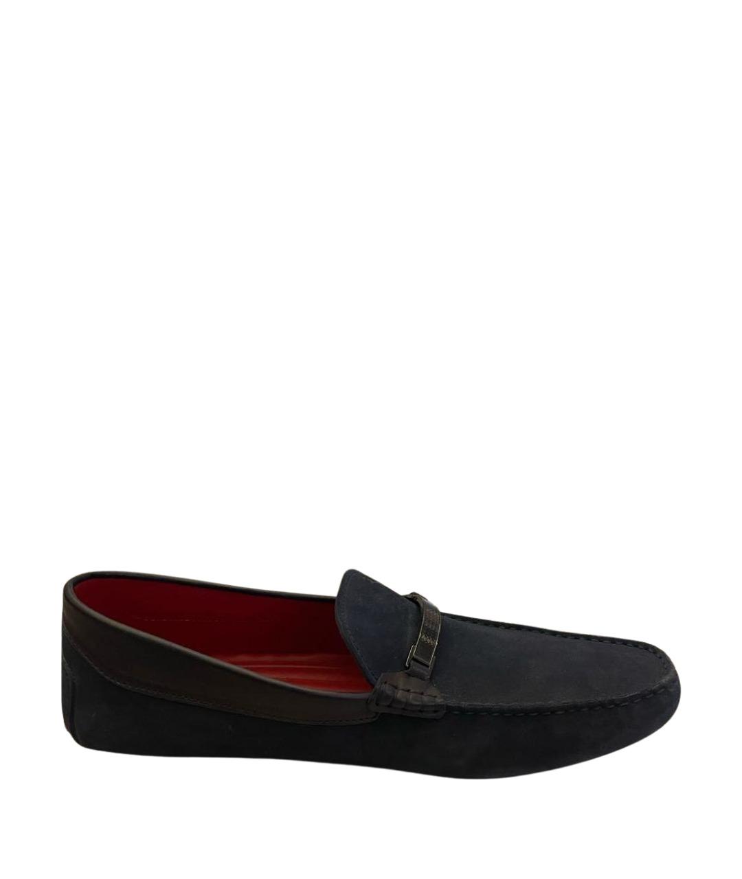 TOD'S Темно-синие замшевые мокасины, фото 1