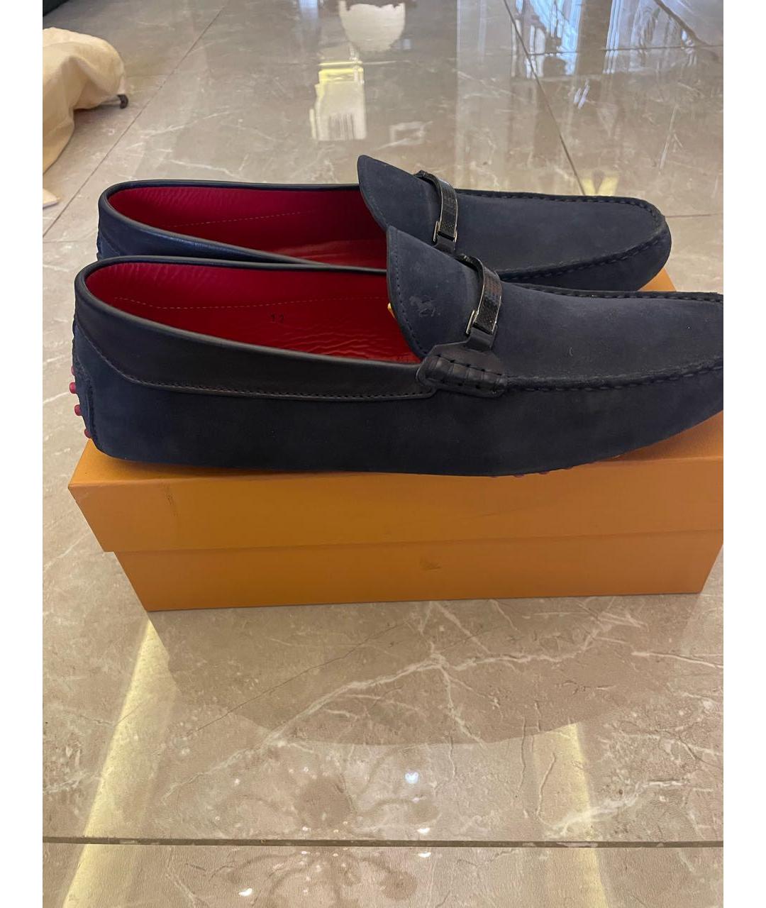 TOD'S Темно-синие замшевые мокасины, фото 5