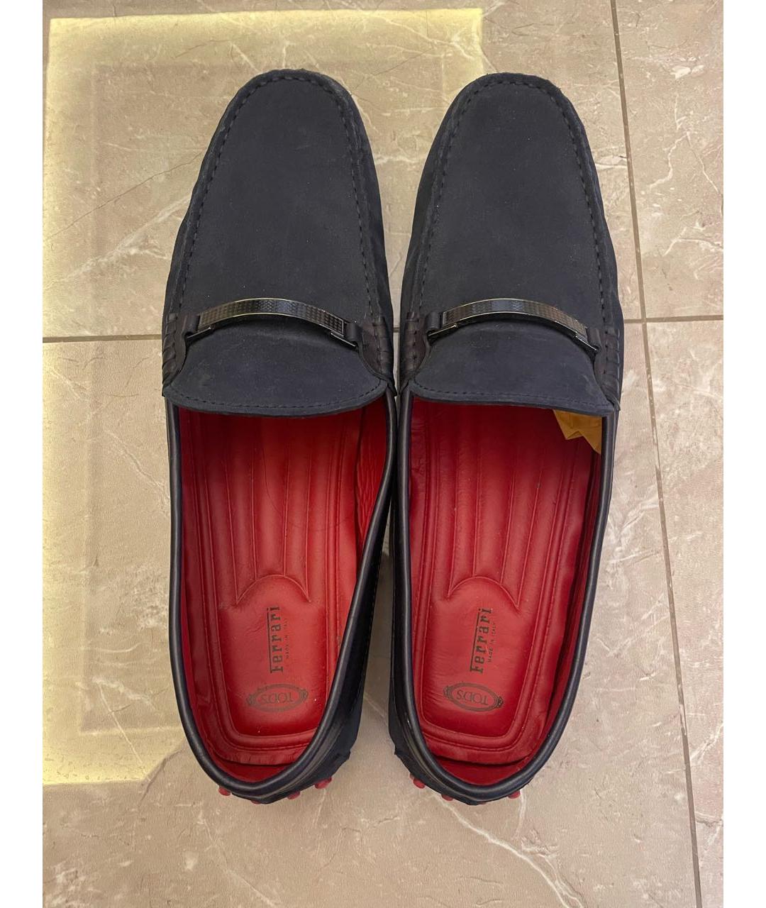 TOD'S Темно-синие замшевые мокасины, фото 3