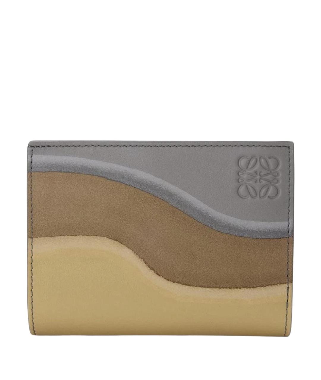 LOEWE Серый кожаный кошелек, фото 1