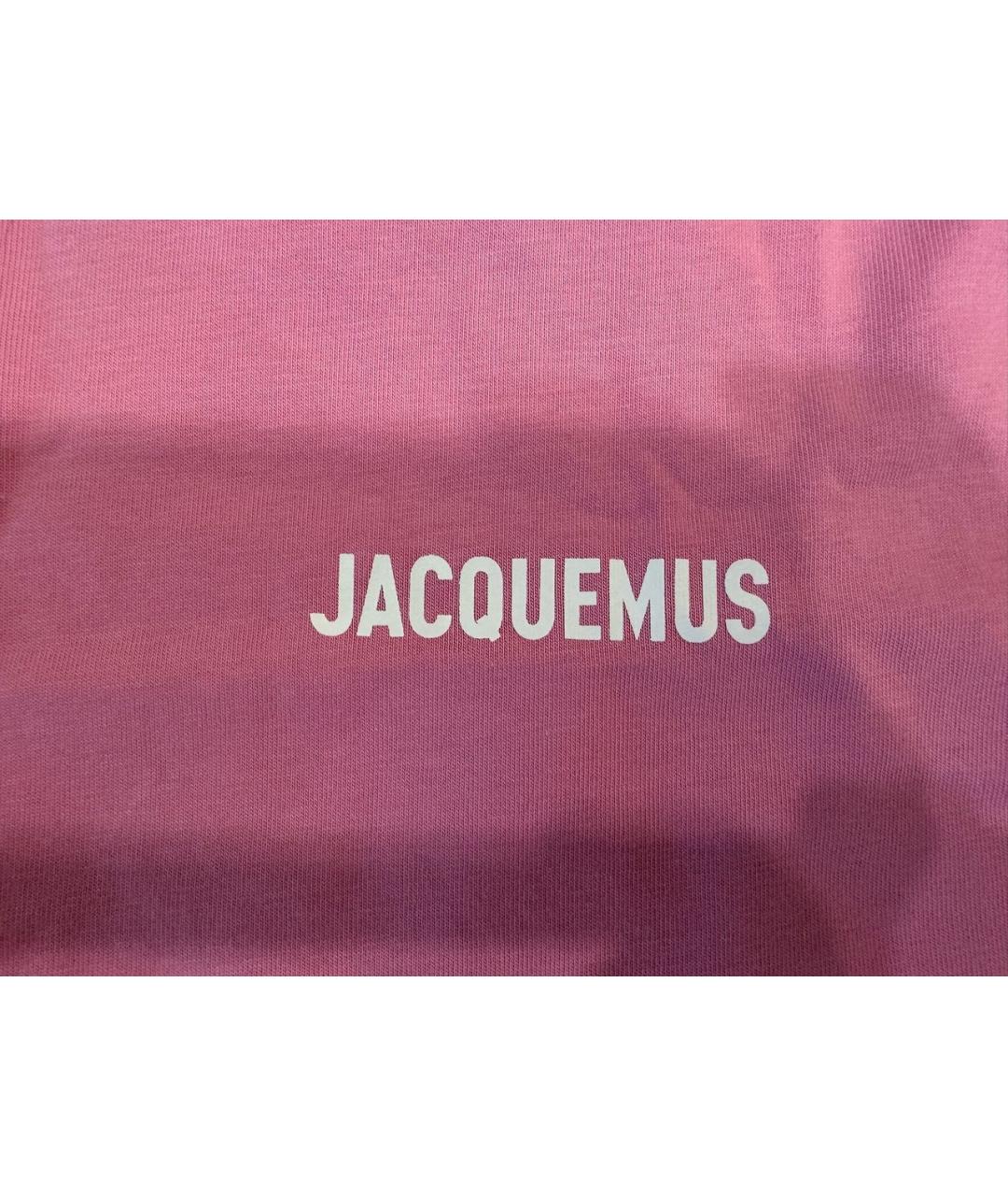JACQUEMUS Розовая хлопковая футболка, фото 6