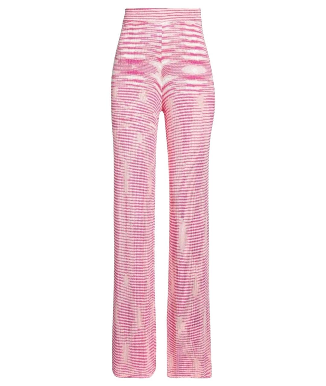 MISSONI Розовые вискозные прямые брюки, фото 1